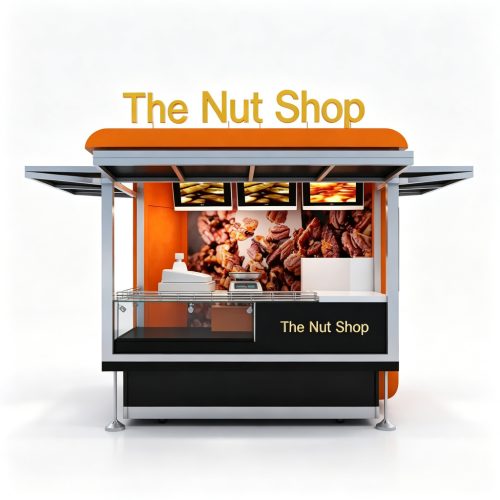 Nut snack kiosk front