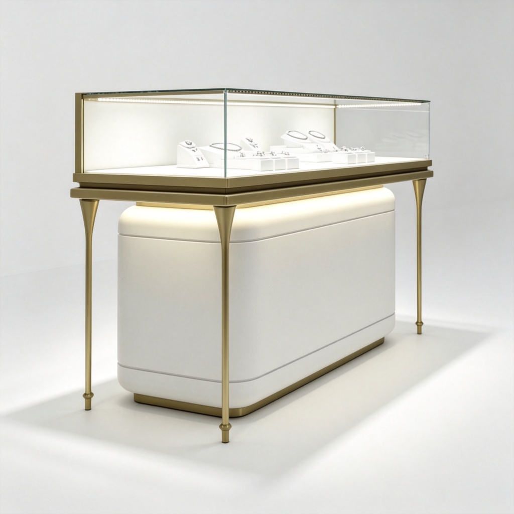 Jewelry counter left 45 degree view