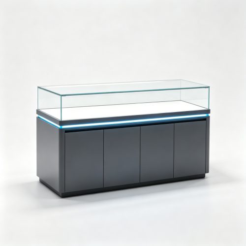Matte grey LED glass counter clean