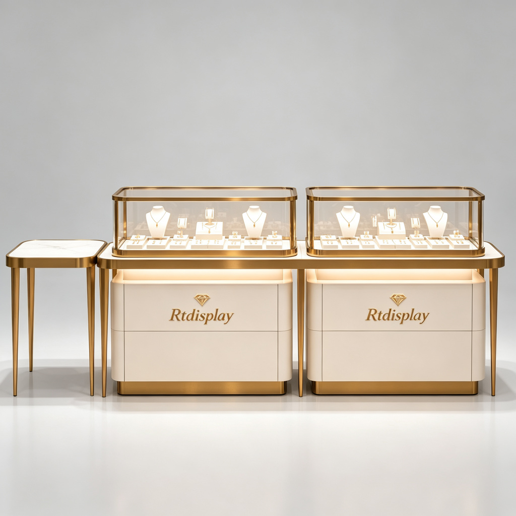 Dual jewelry counter set front