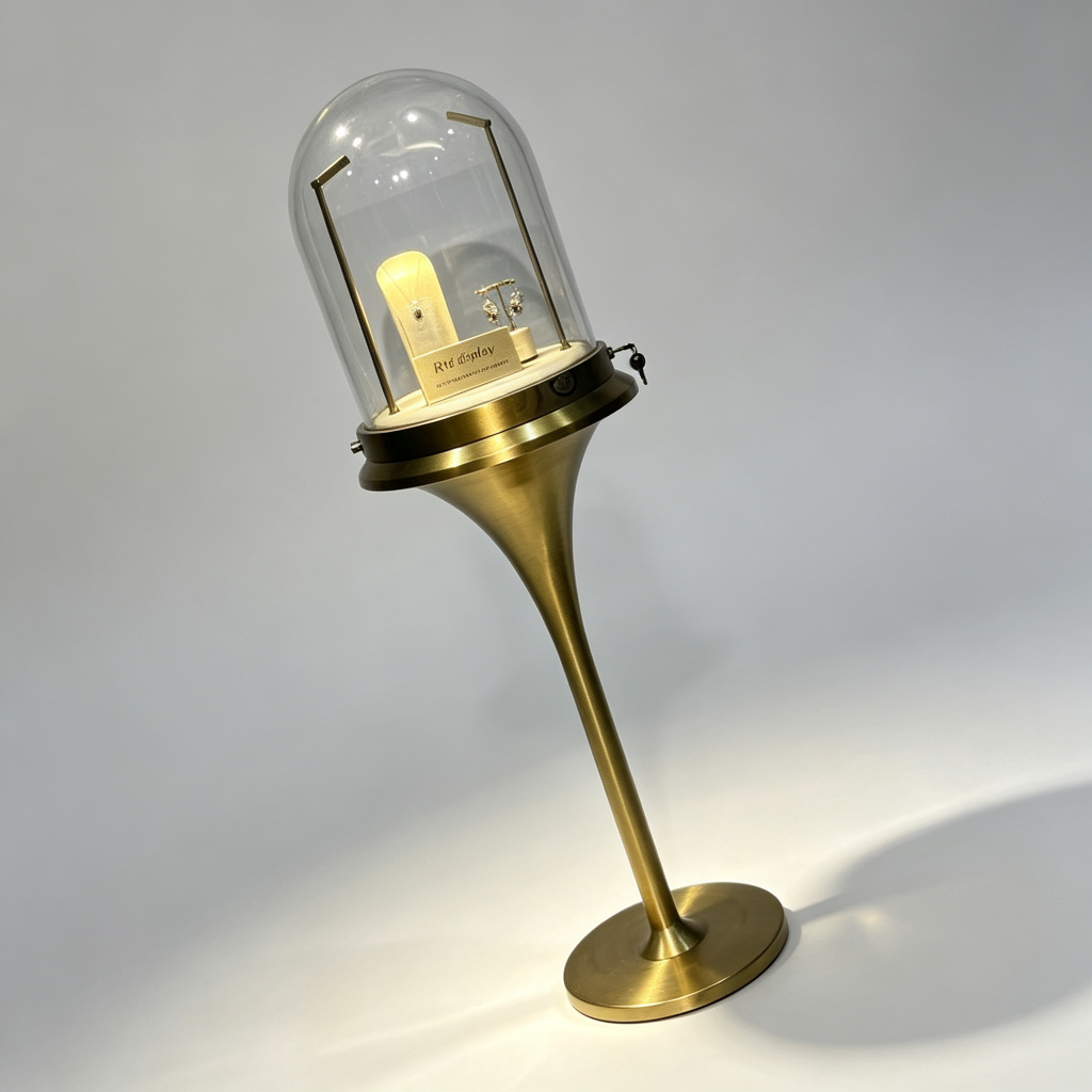 Gold trumpet showcase angle