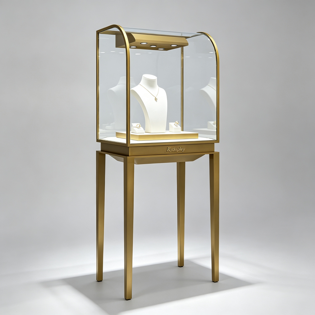 Curved glass display angle