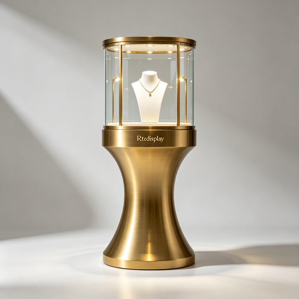 Hourglass jewelry pedestal front