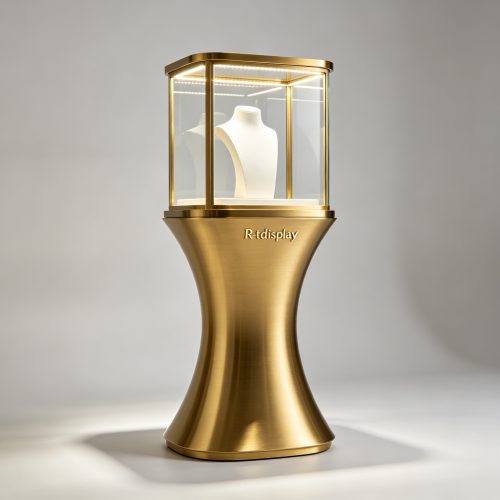 Waisted gold showcase angle