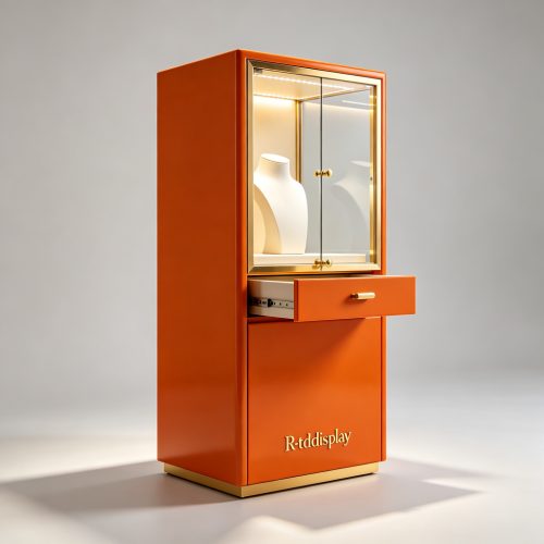 Orange luxury display angle view