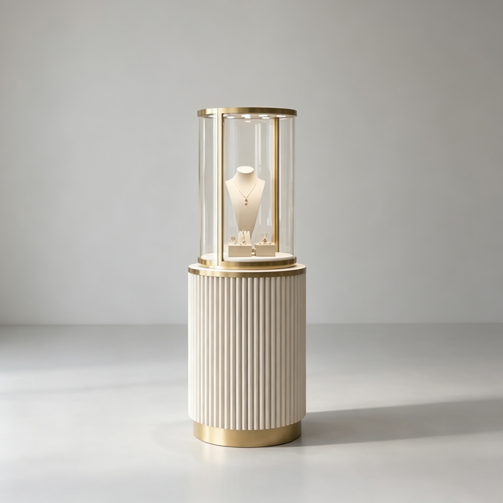 Fluted cylinder stand front