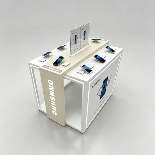 Side view mobile phone display table