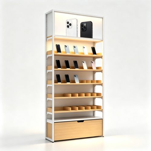 Wood Shelf Phone Rack