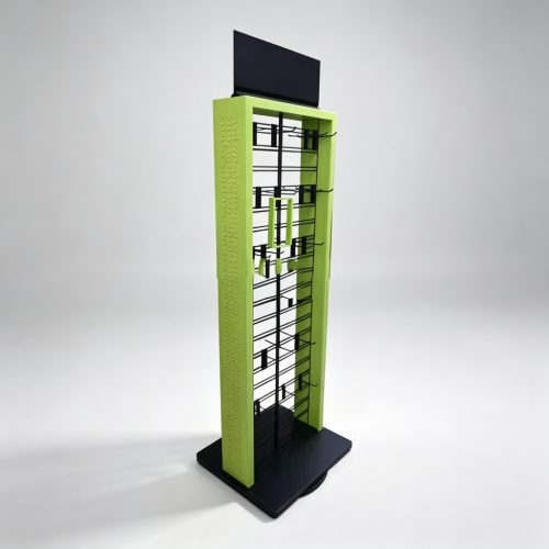 Green column rotating phone accessories stand
