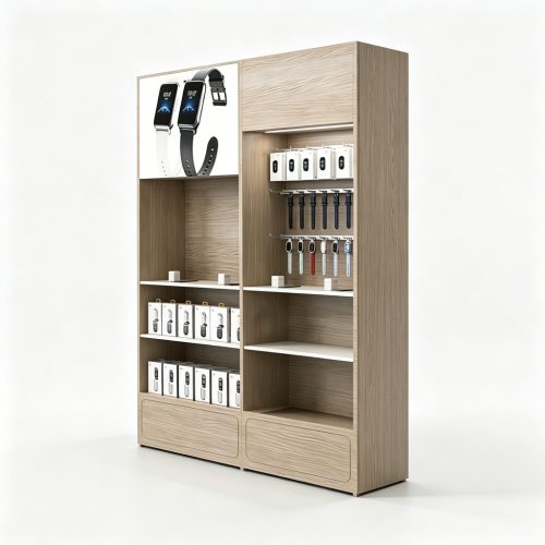 Oak Retail Shelving Unit