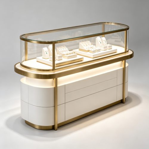 Luxury jewelry counter left view