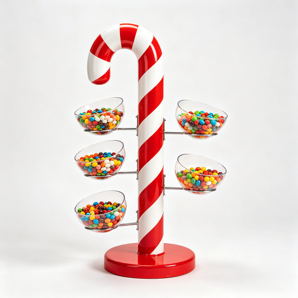 Candy cane stand front view