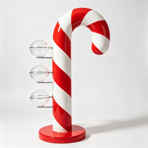 Candy cane stand left view