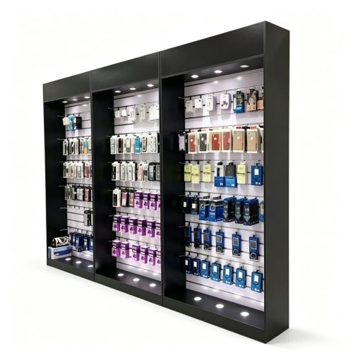 Black display cabinet front