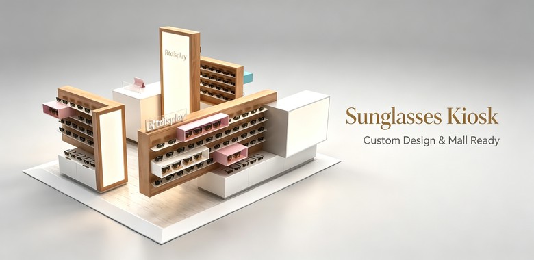 Sunglasses kiosk custom design and mall ready