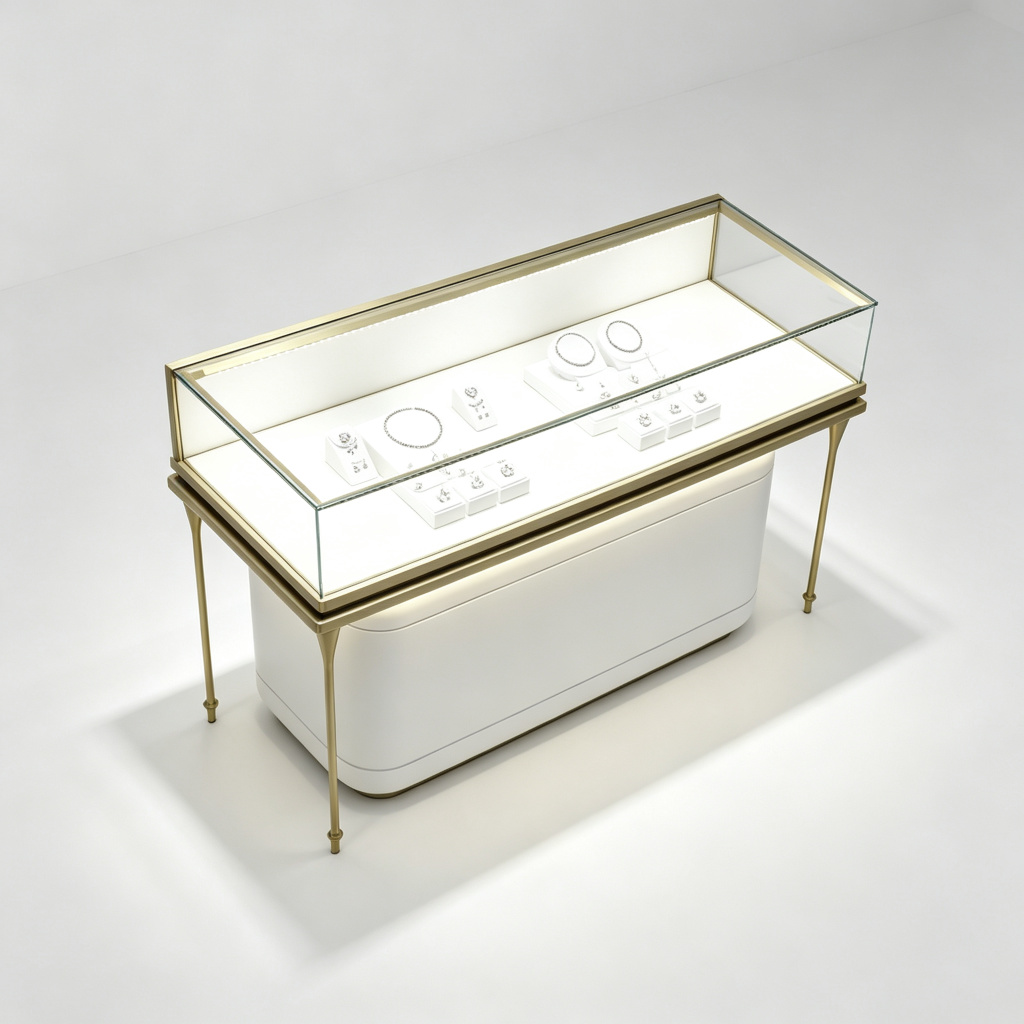 Jewelry counter top aerial view