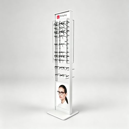 Two rows eyewear display left side view