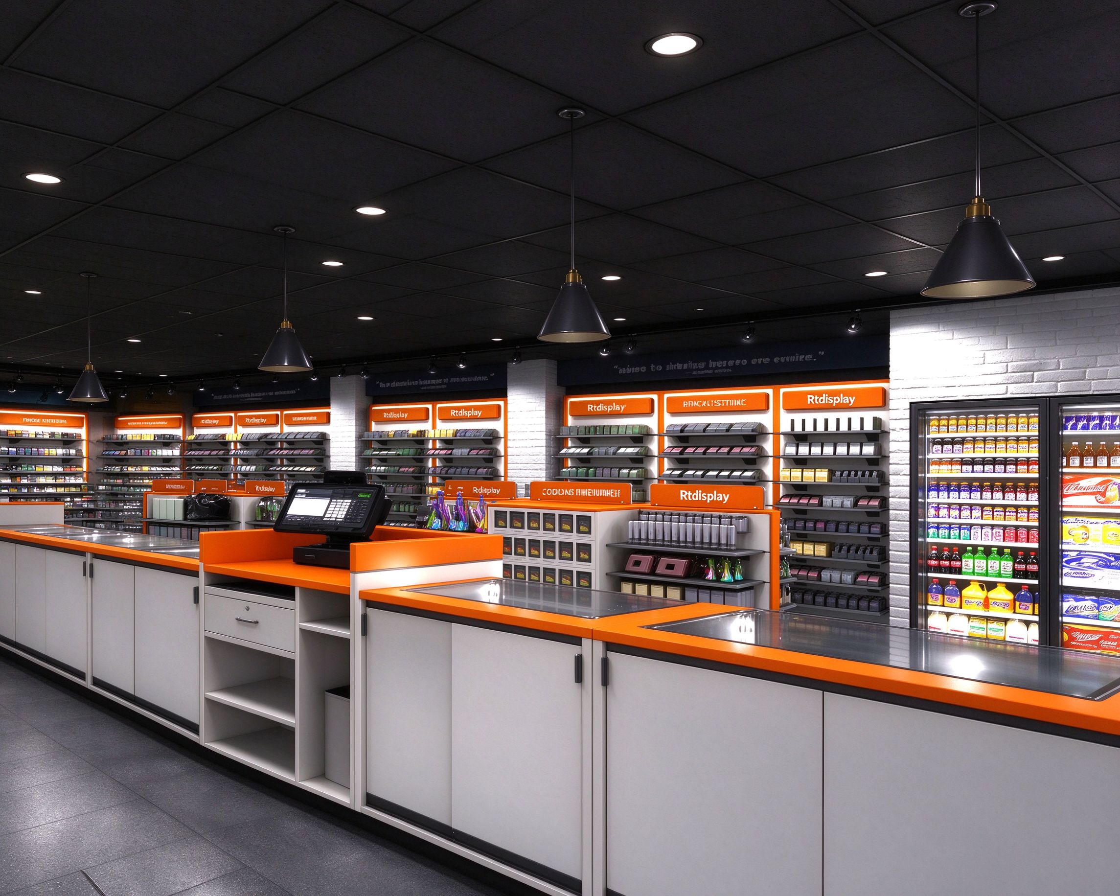 checkout counter area