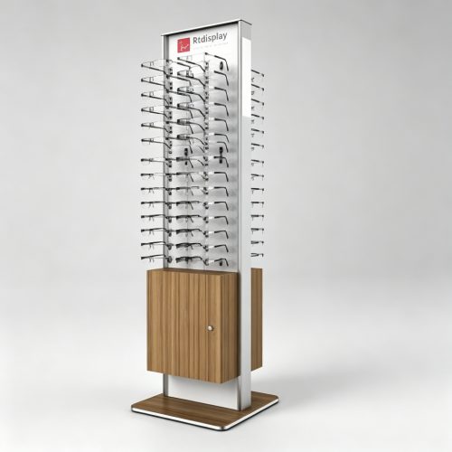 Floor standing eyeglass display left side