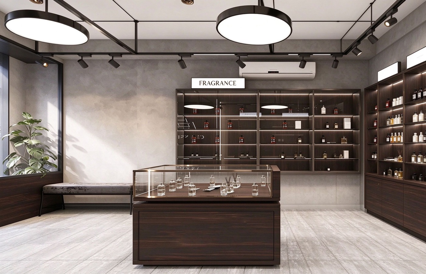Wood showcase display