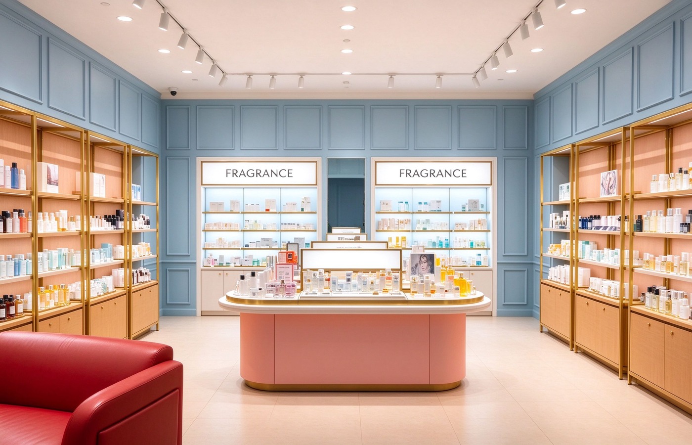 Arc display with fragrance signs