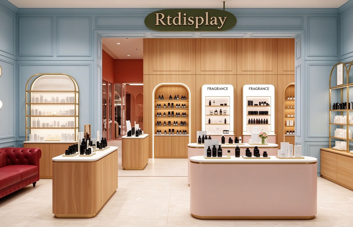 Boutique entrance with signage