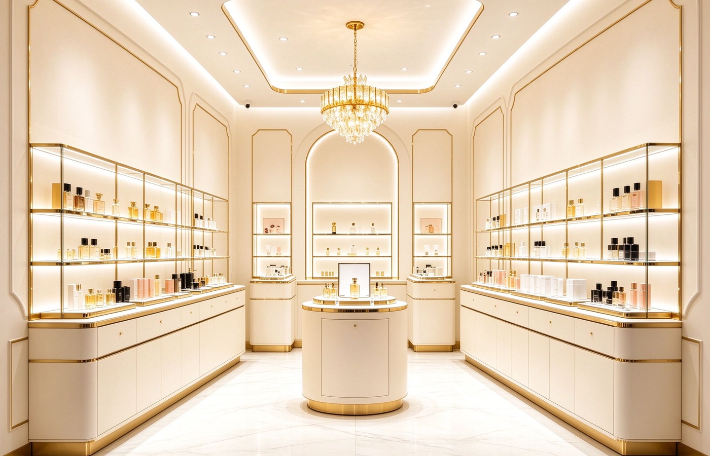 Luxury display hall counter