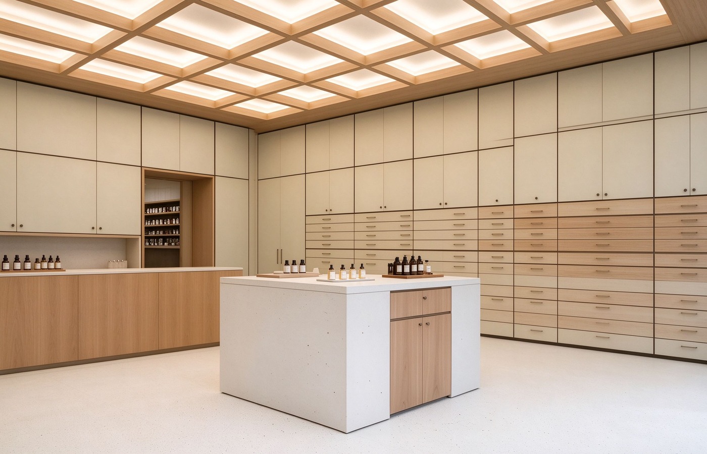 Service island with drawers