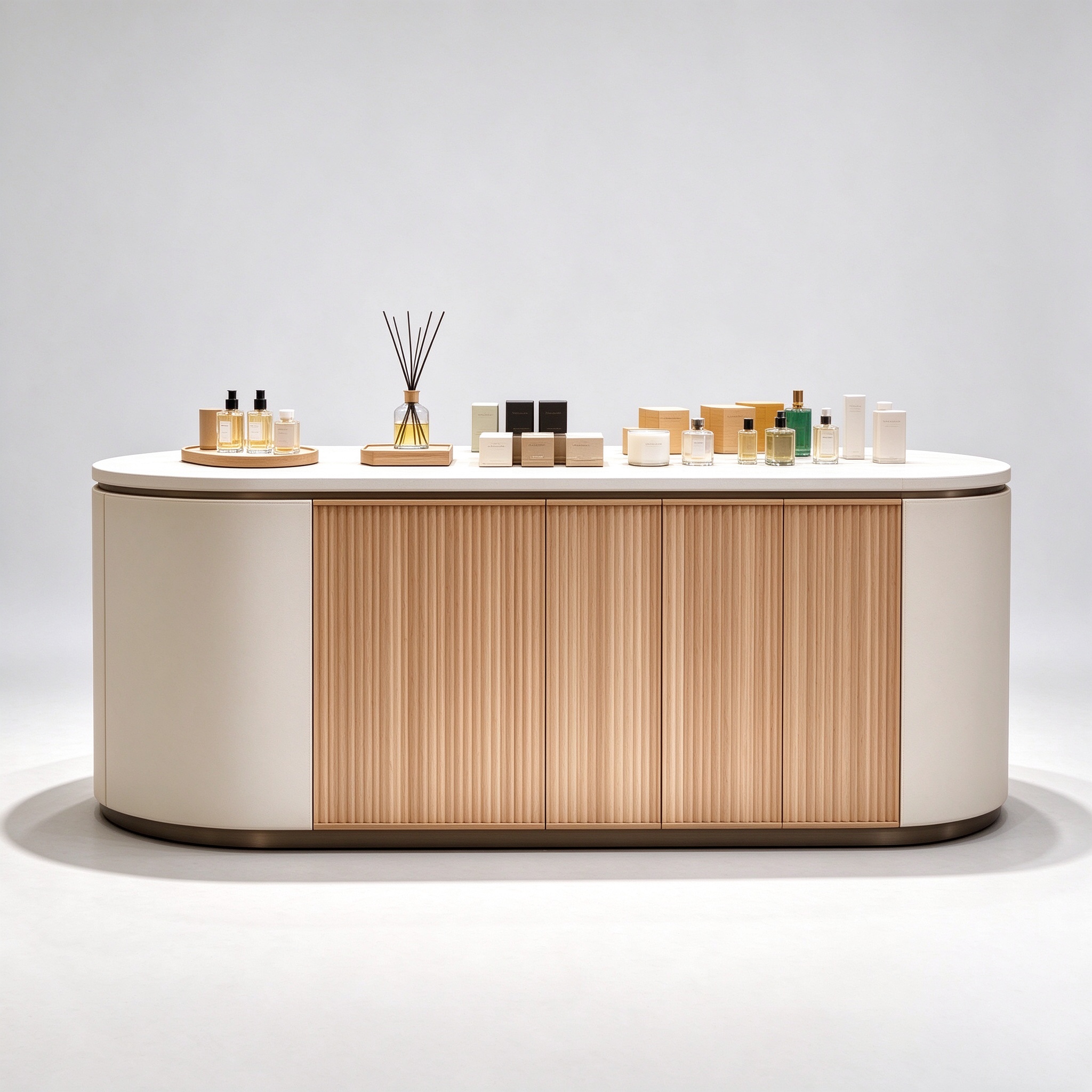 6a64-style-marble Wooden perfume bar display