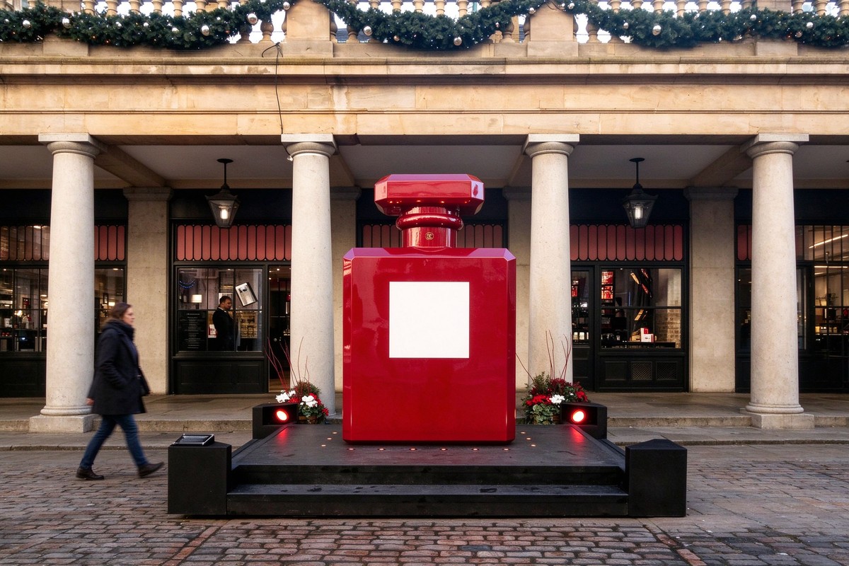 7a65-case1 Red giant perfume bottle landmark