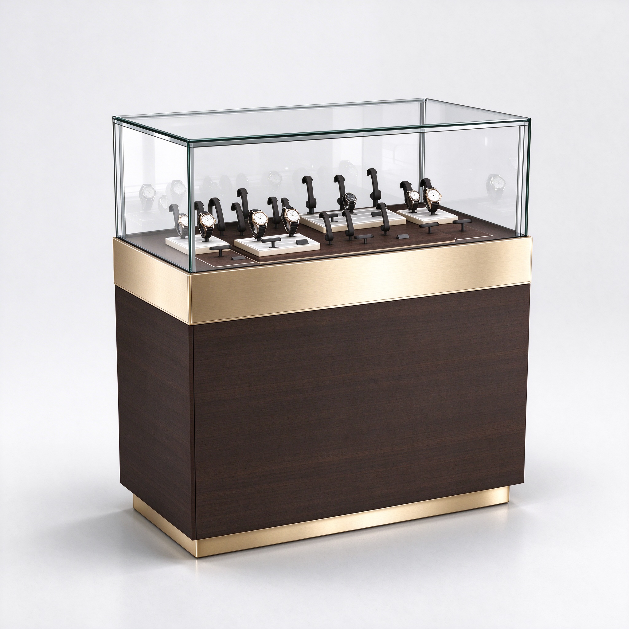 Dark walnut watch counter left 45, full gold ring