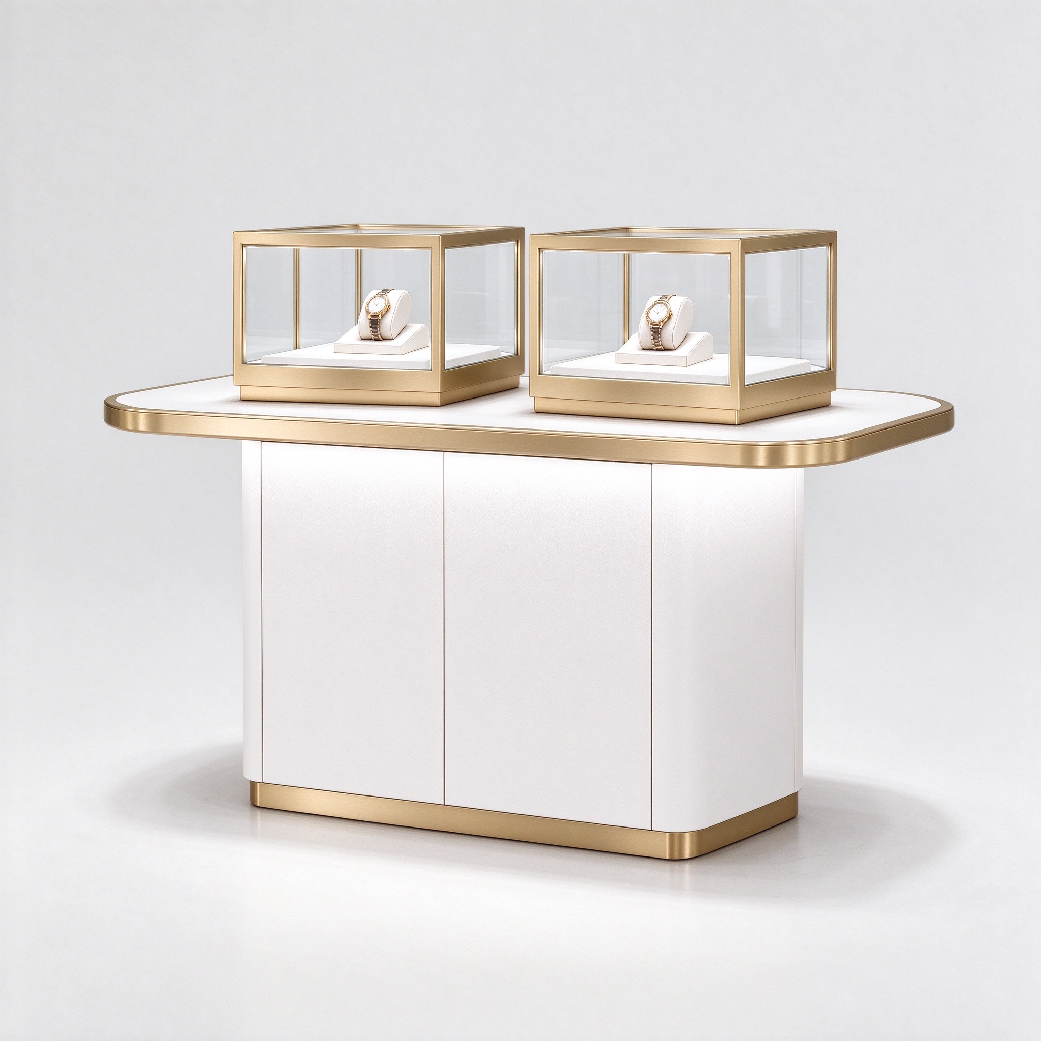 White gold watch island right 45 view