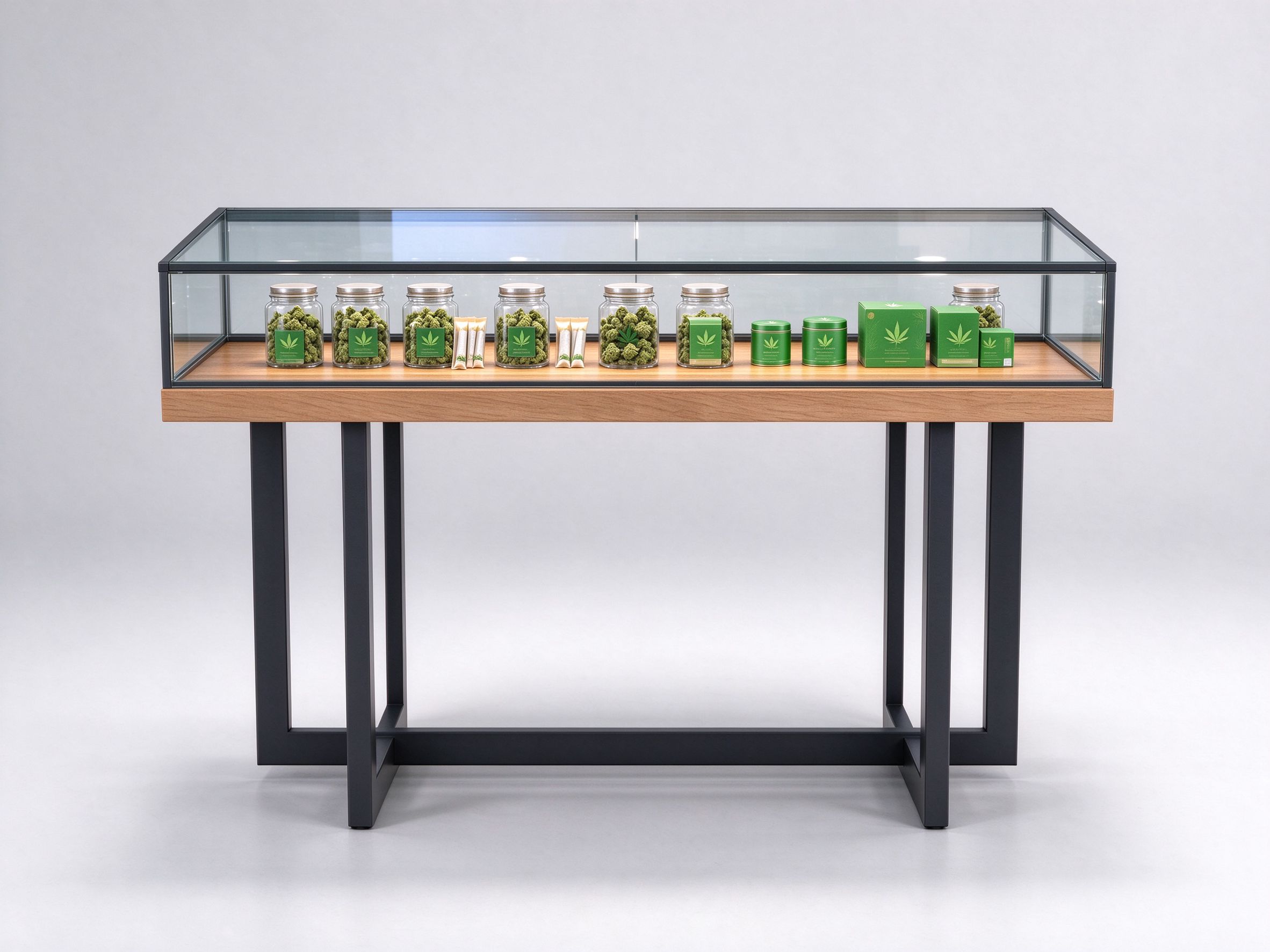 black cannabis display case