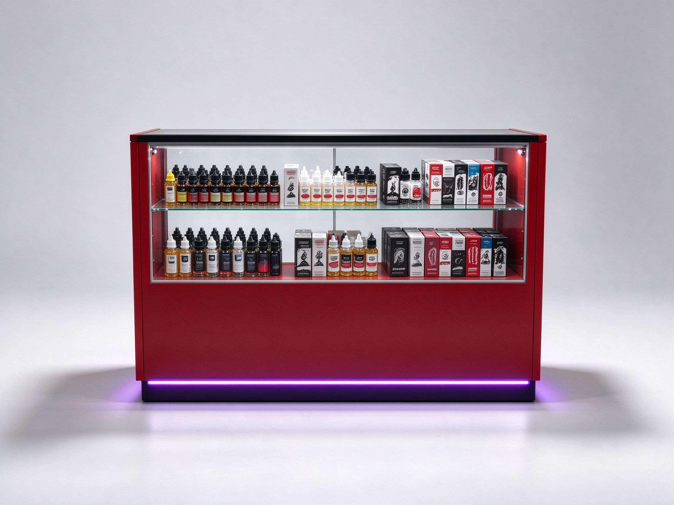black vape display cabinet