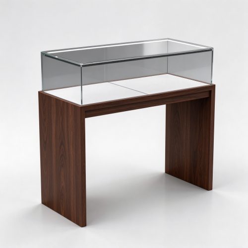 Walnut jewelry display showcase