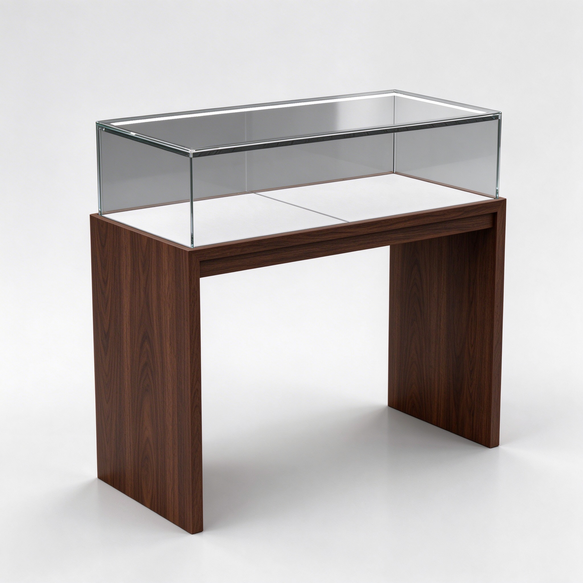 Walnut jewelry display showcase