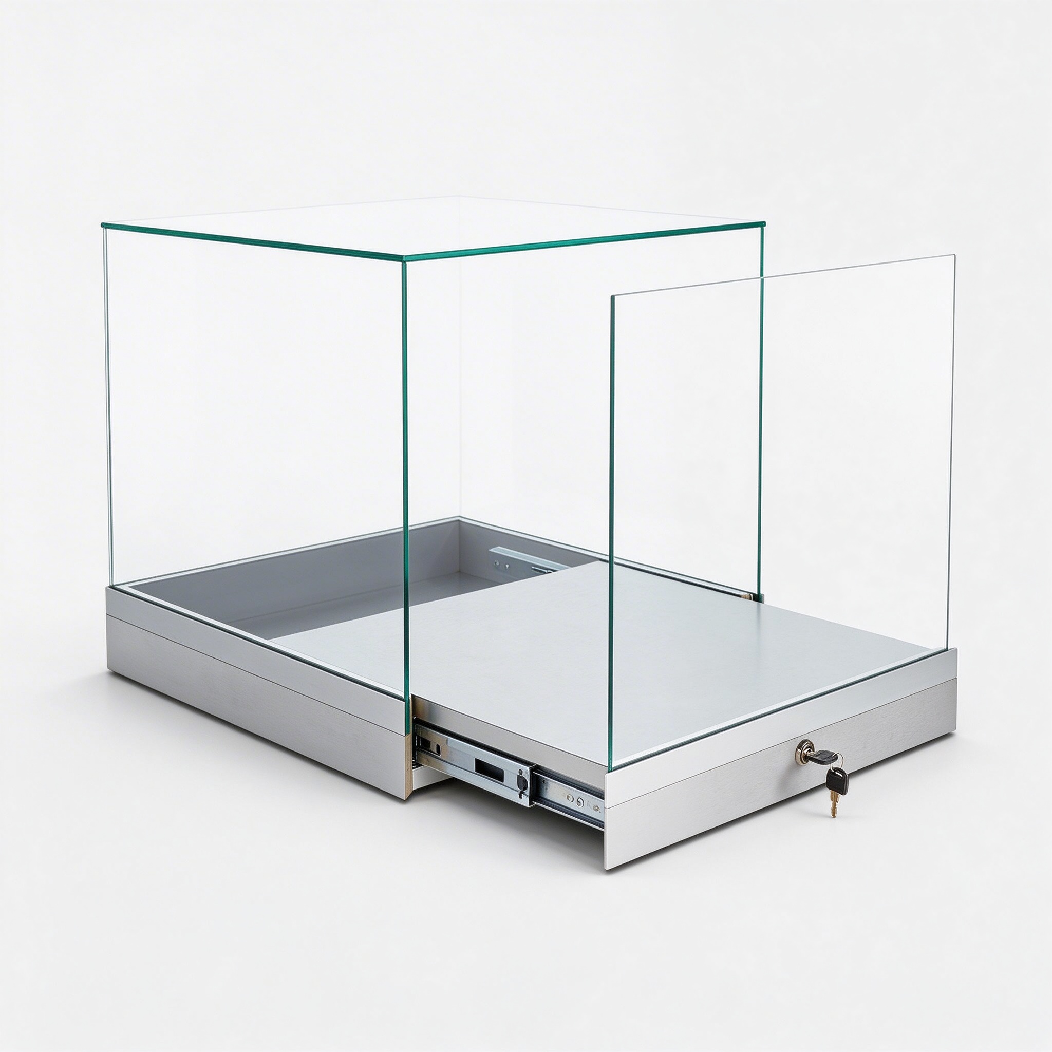 Glass countertop display case