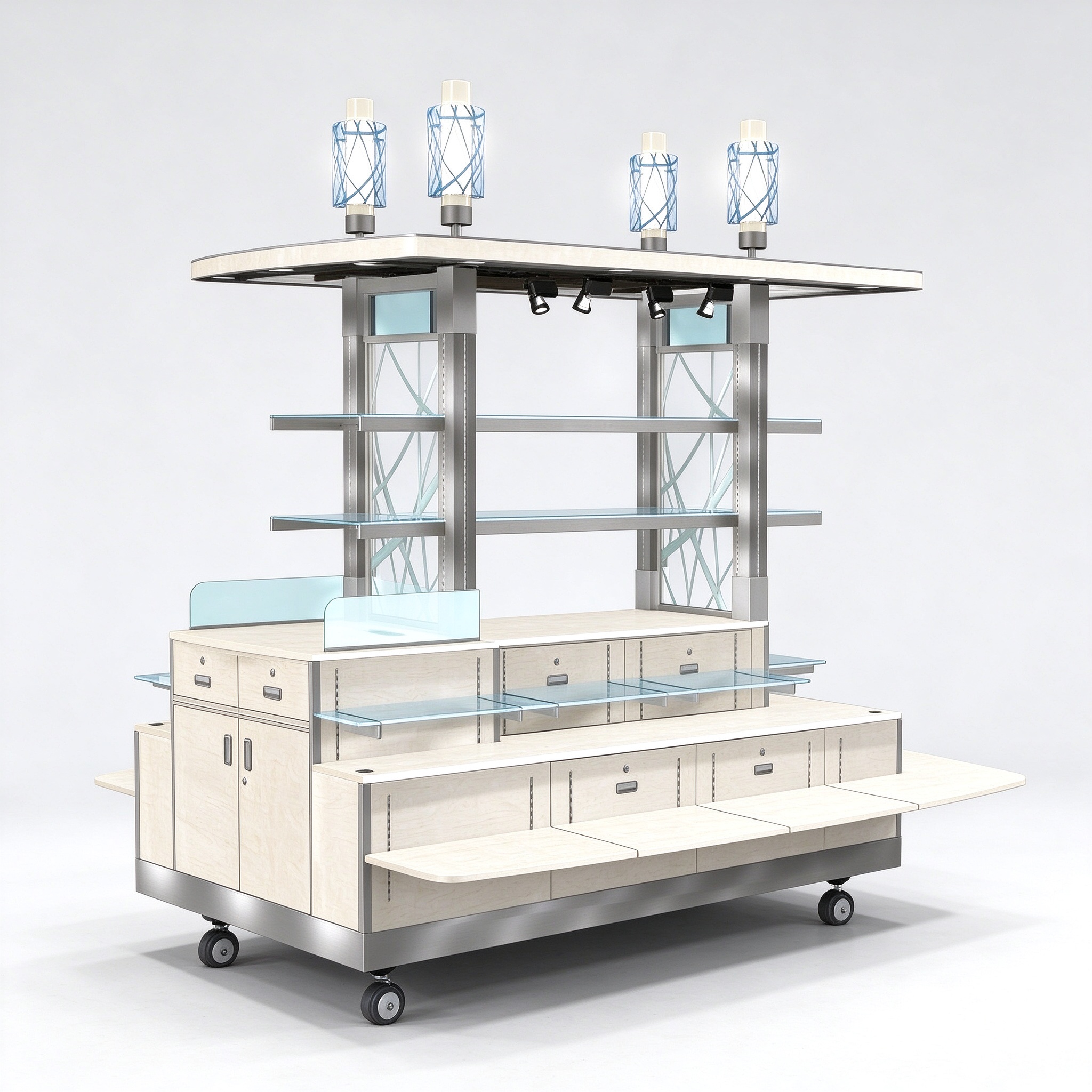 Lighted canopy perfume unit