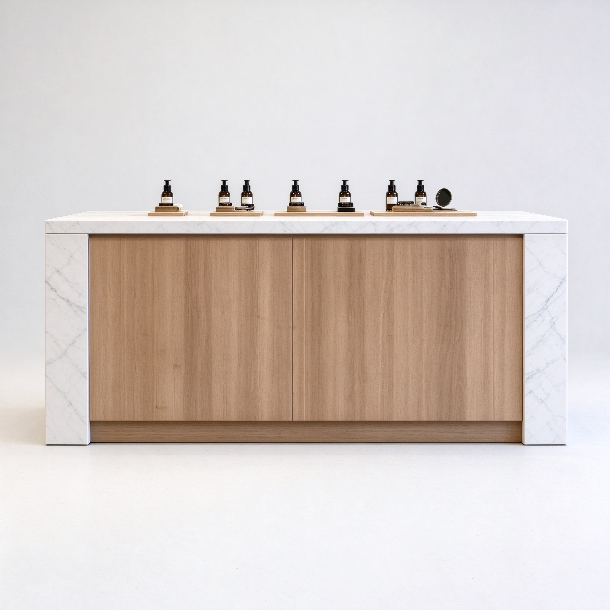Straight front counter
