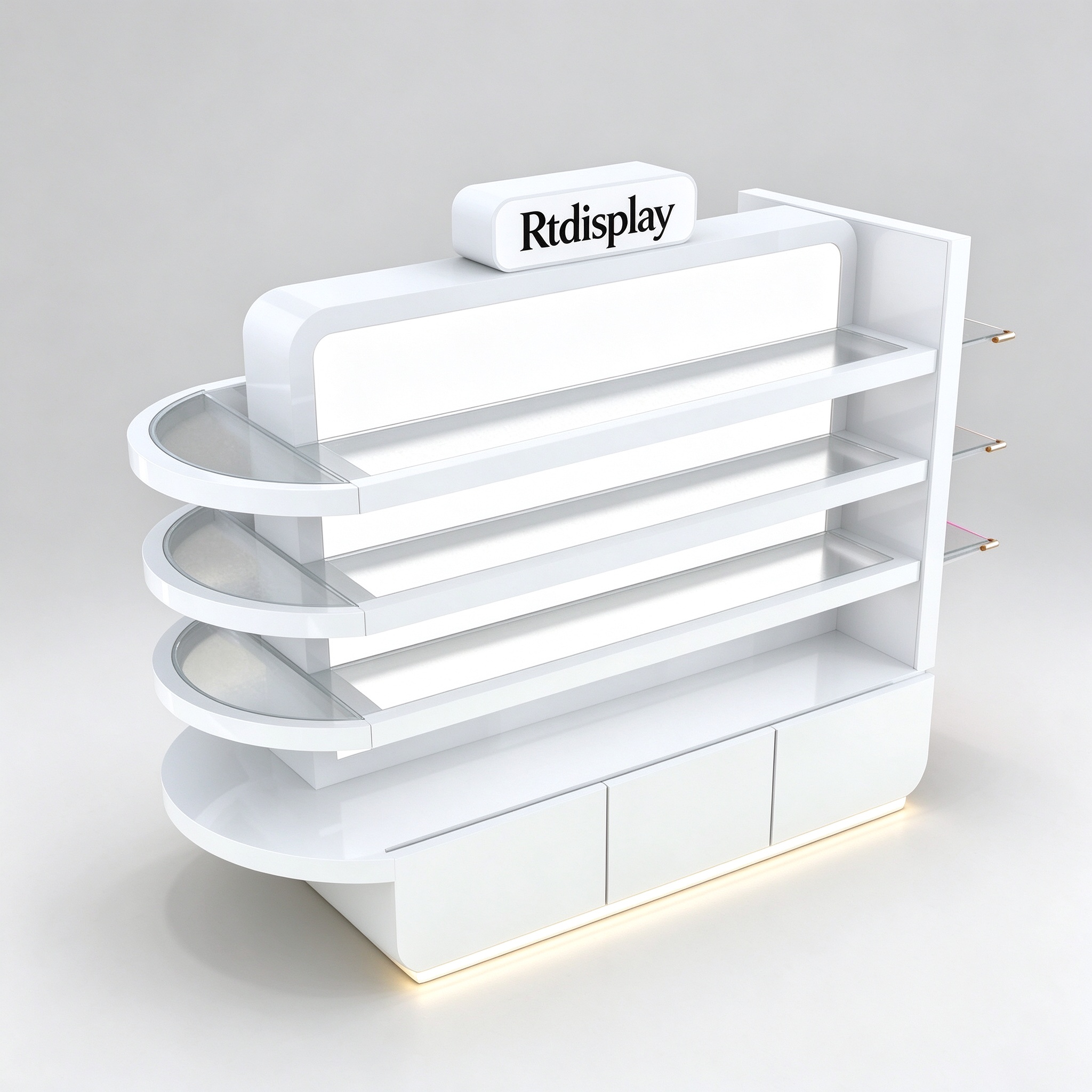White rack angle view