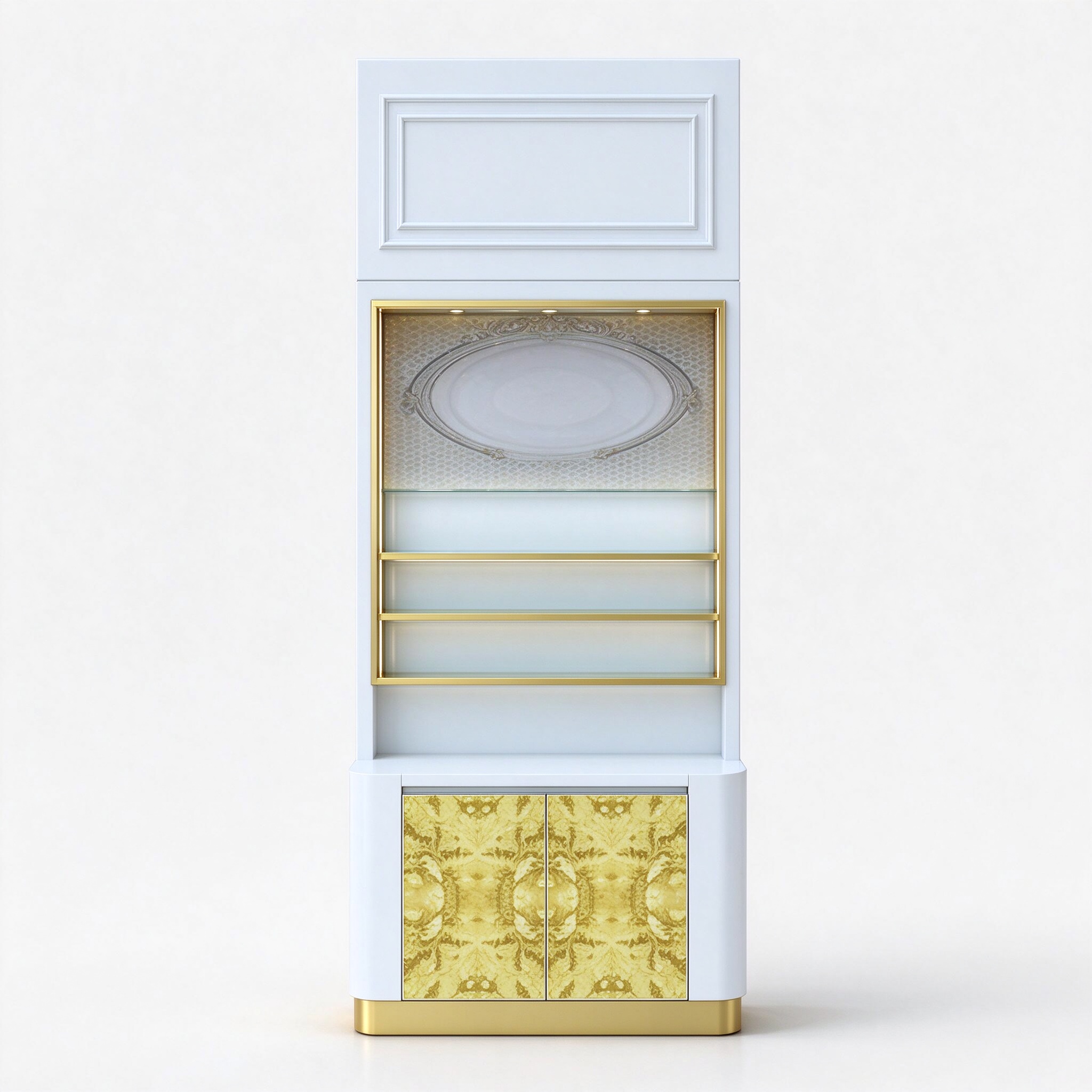 White gold cabinet front