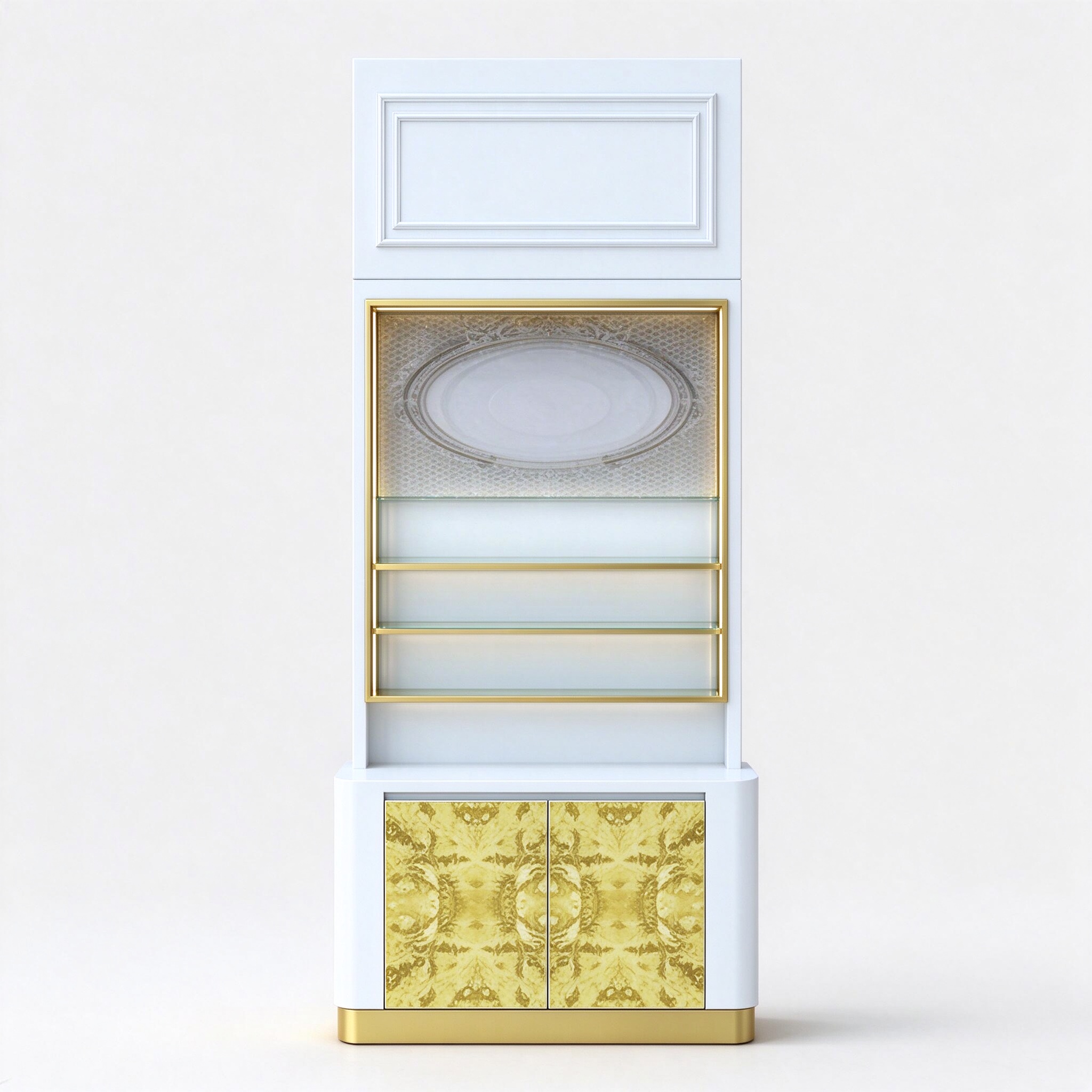 Straight cabinet view