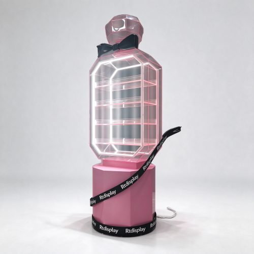 Pink bottle stand angle