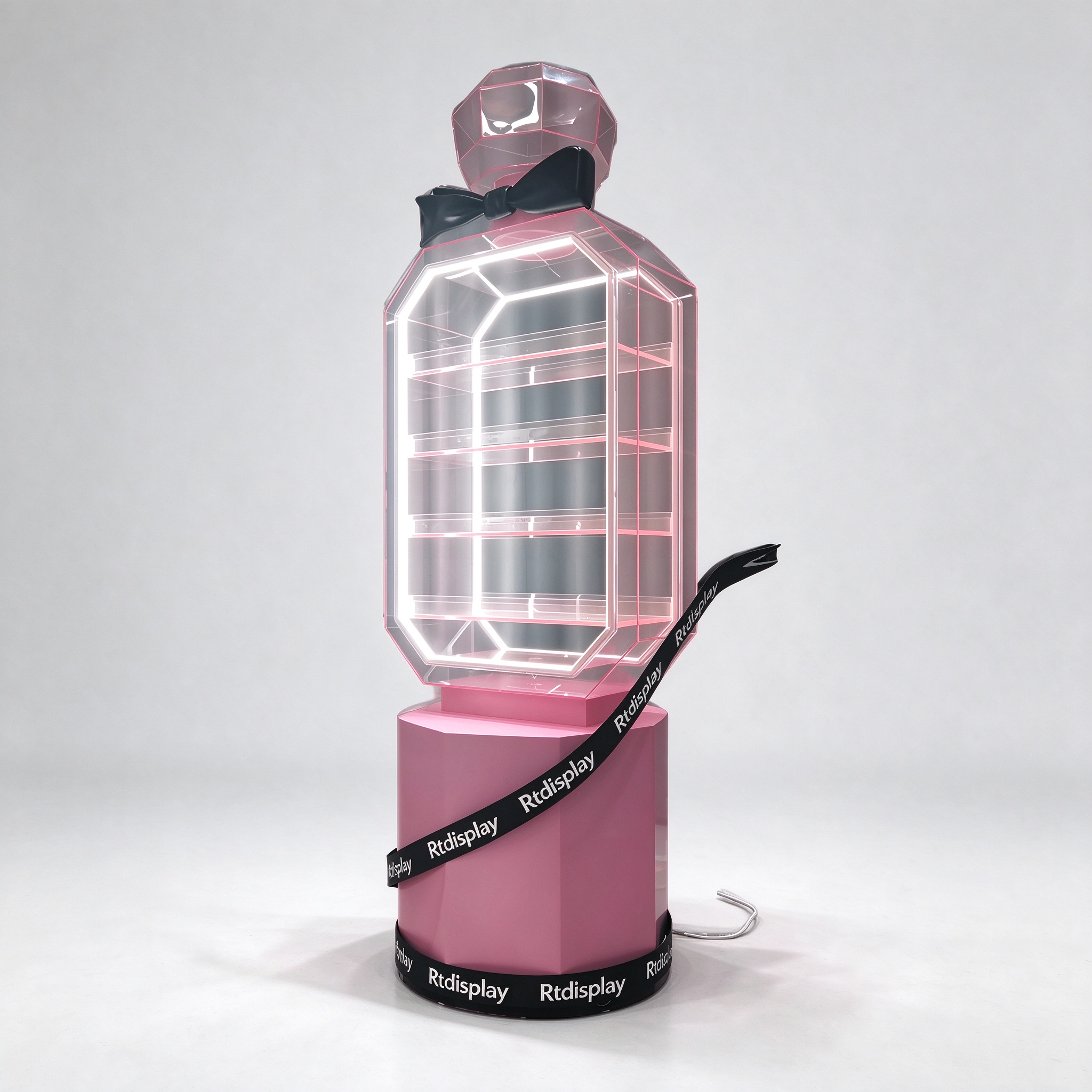 Pink bottle stand angle