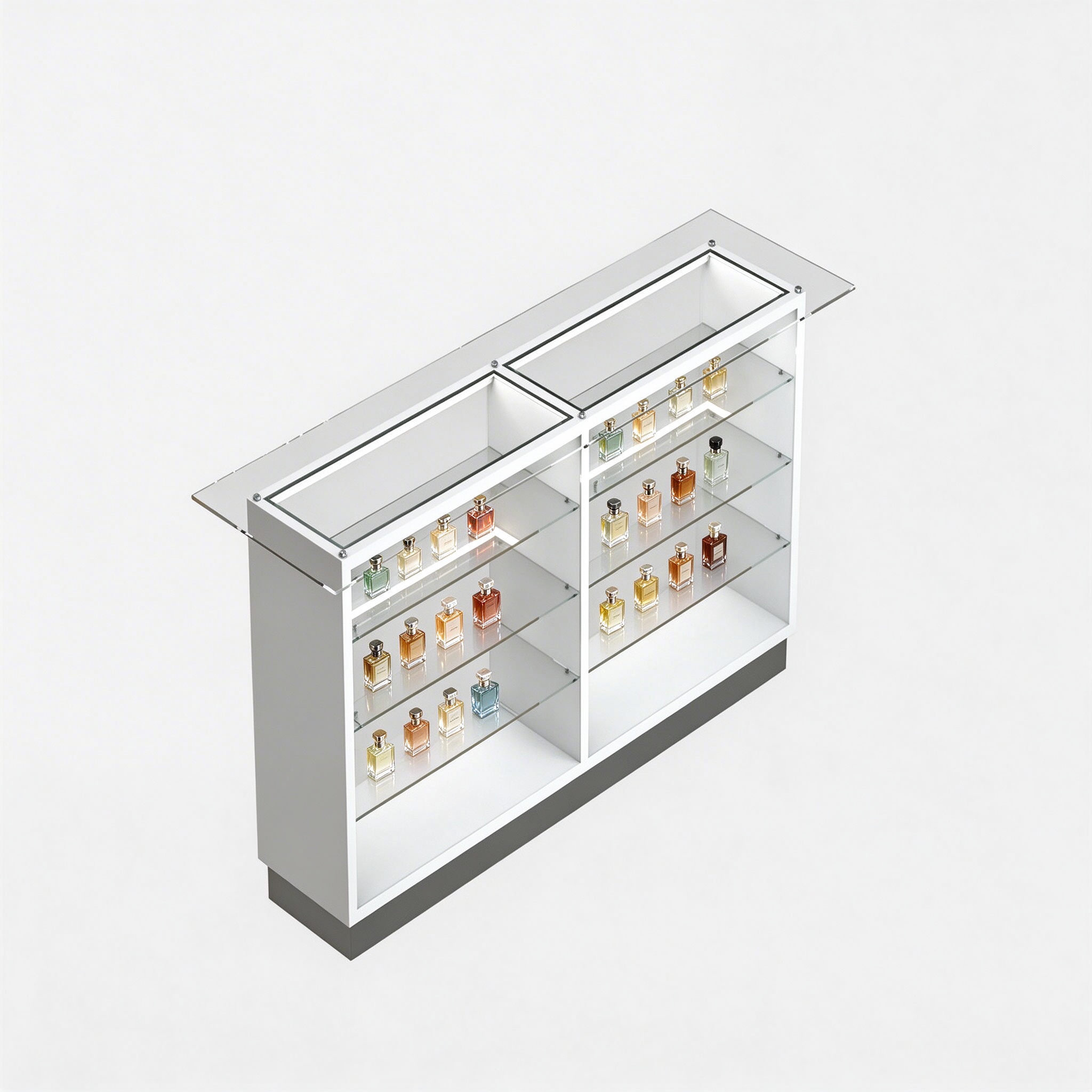 White display case angle