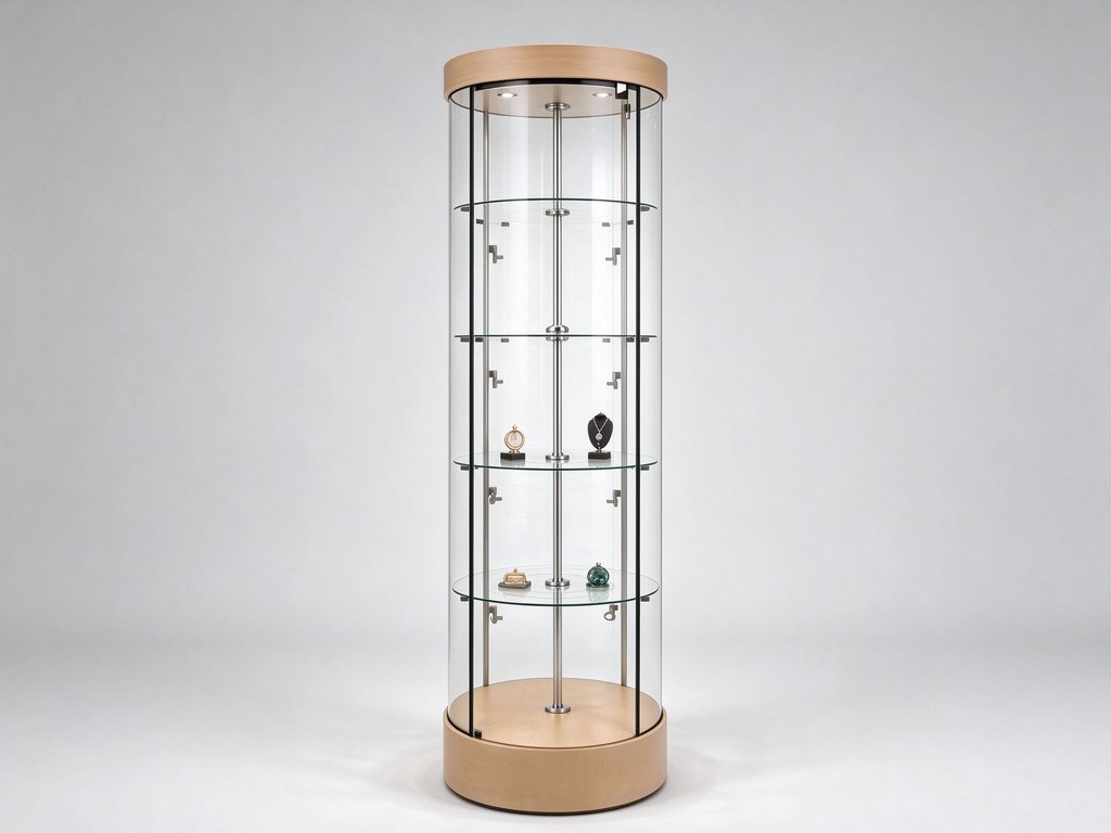 rotating glass showcase