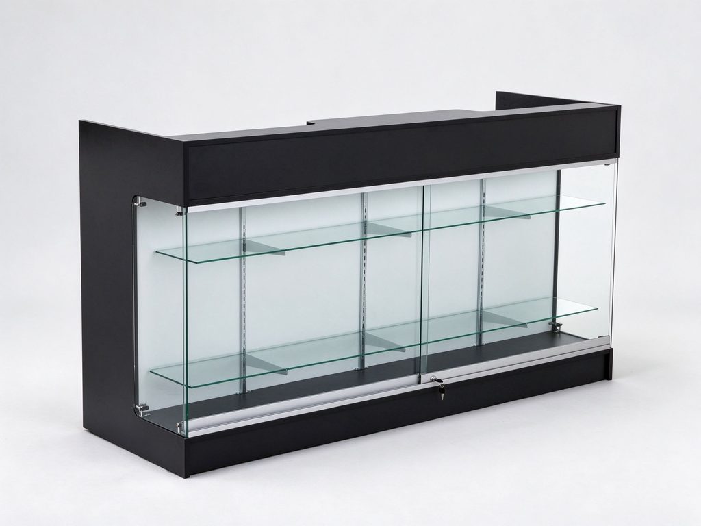 retail checkout counter glass