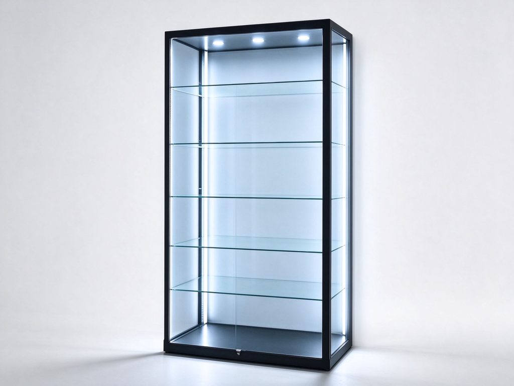 glass showcase LED lighting
