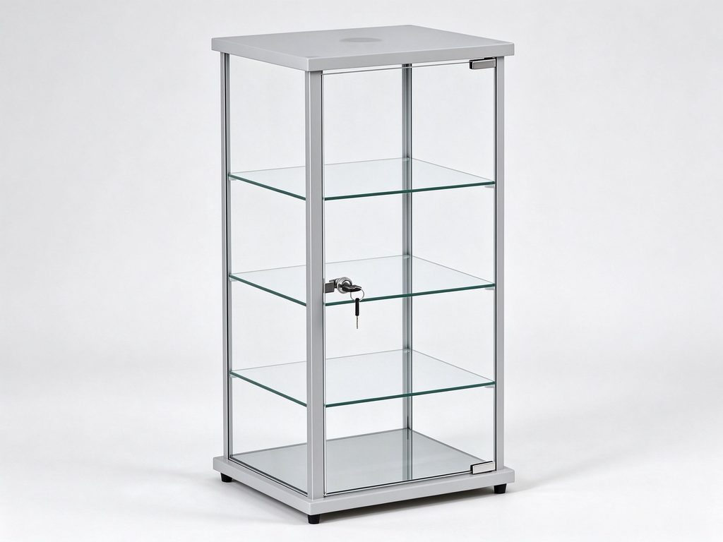 lockable glass display cabinet