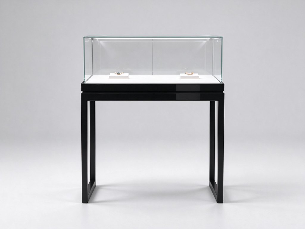 black white gloss showcase